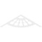 Ekena Millwork Pitch Classic Wagon Wheel Architectural Grade PVC Gable Pediment, 60"W x 17 1/2"H x 1"P (7/12) GPP060X018X100CWW - alternate 3